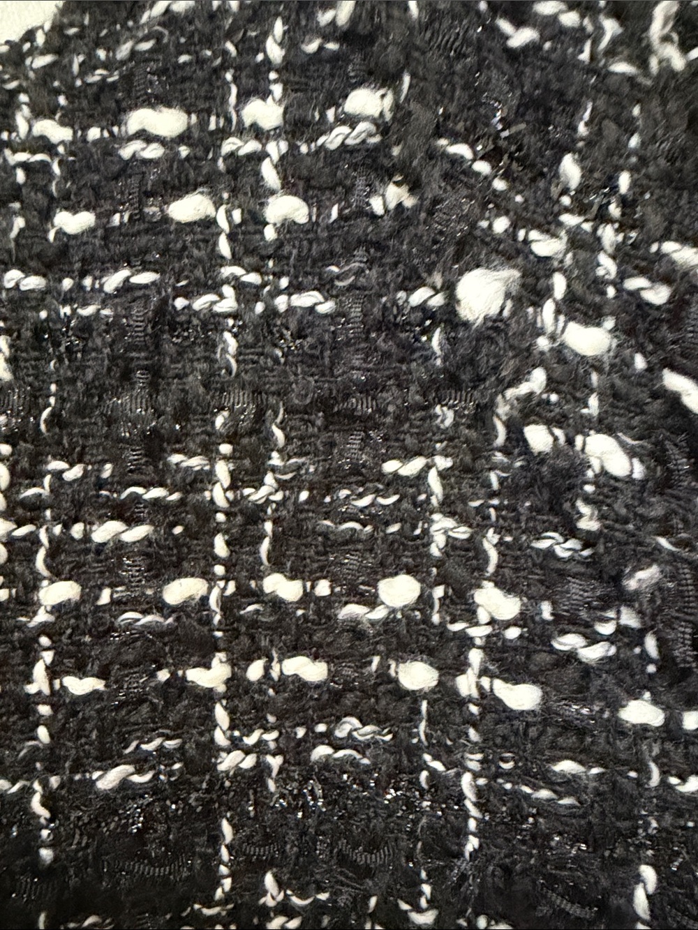 Molly Bracken Black and White Tweed Rhinestone -Button Cropped Jacket - Picture 3 of 4